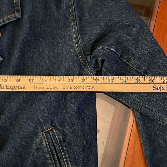 Guess Vintage Denim Jacket Double Breasted Metal Buttons Small 2 Pockets Blue - Picture 15 of 16